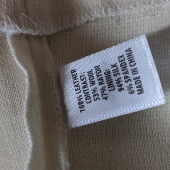 ST. JOHN New with Tags Leather, Knit Top size Small - Picture 13 of 16